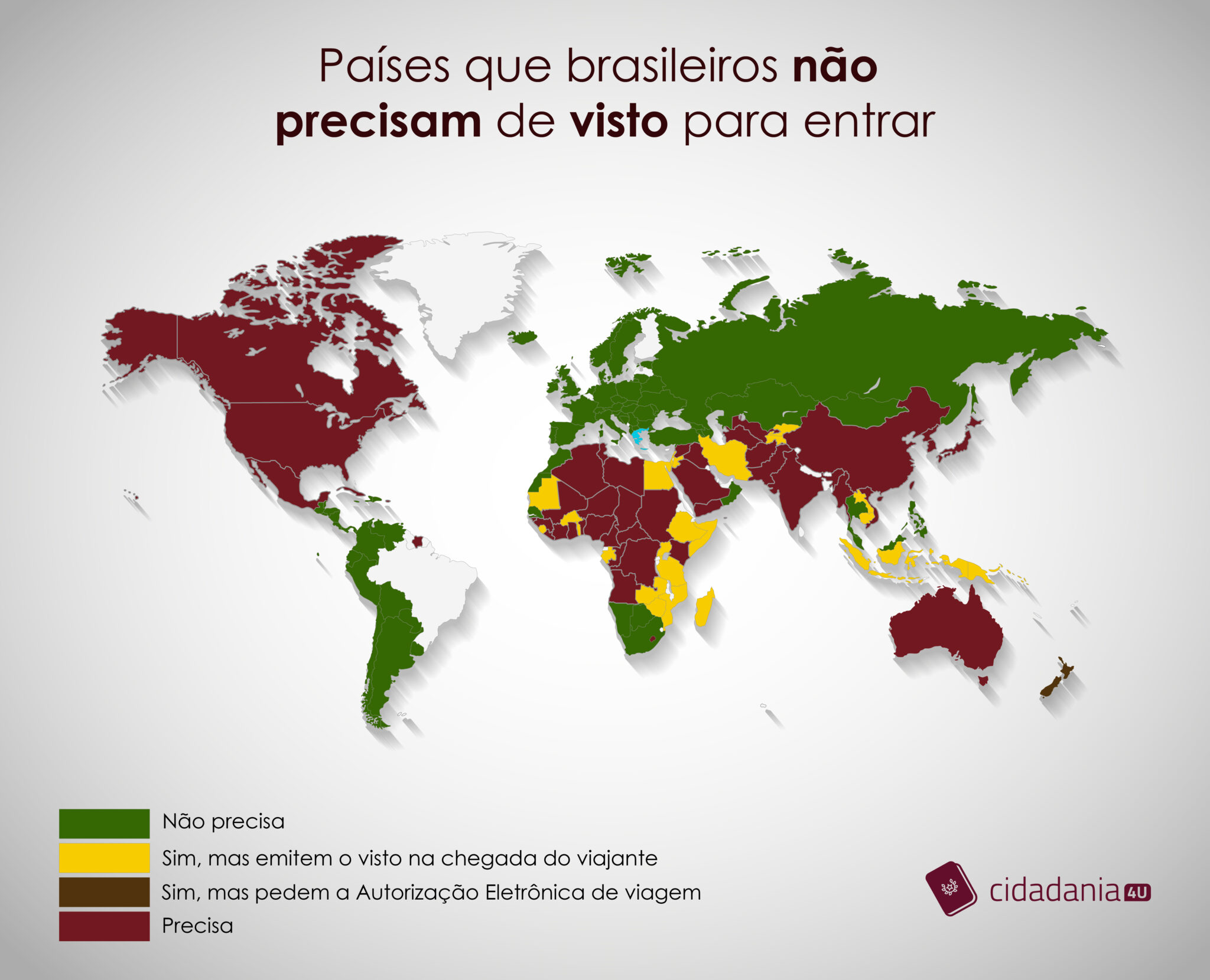Países que brasileiros precisam de visto: saiba quais são!